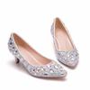 WomenPumps Handmade Female Noble Diamond Wedding Shoes Sexy Women's Dress High Heels 5CM