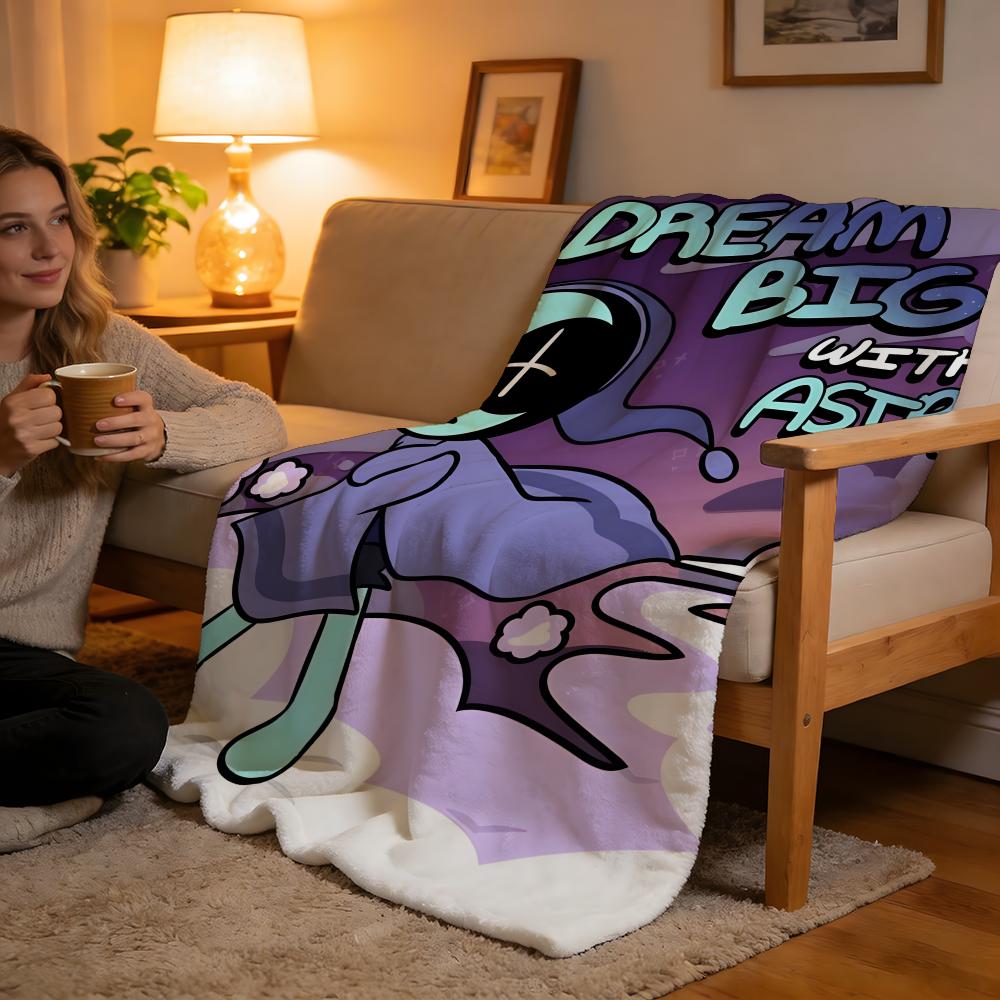 Throw High-Density Short Plush Blanket For Sofa Nap Air-Conditioned Room Soft Skin-Friendly D-DandyS Worlds