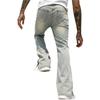 Europese en Amerikaanse wijde broeken rechte straat hoge straat zomer herfst wind lange oude gescheurde jeans heren