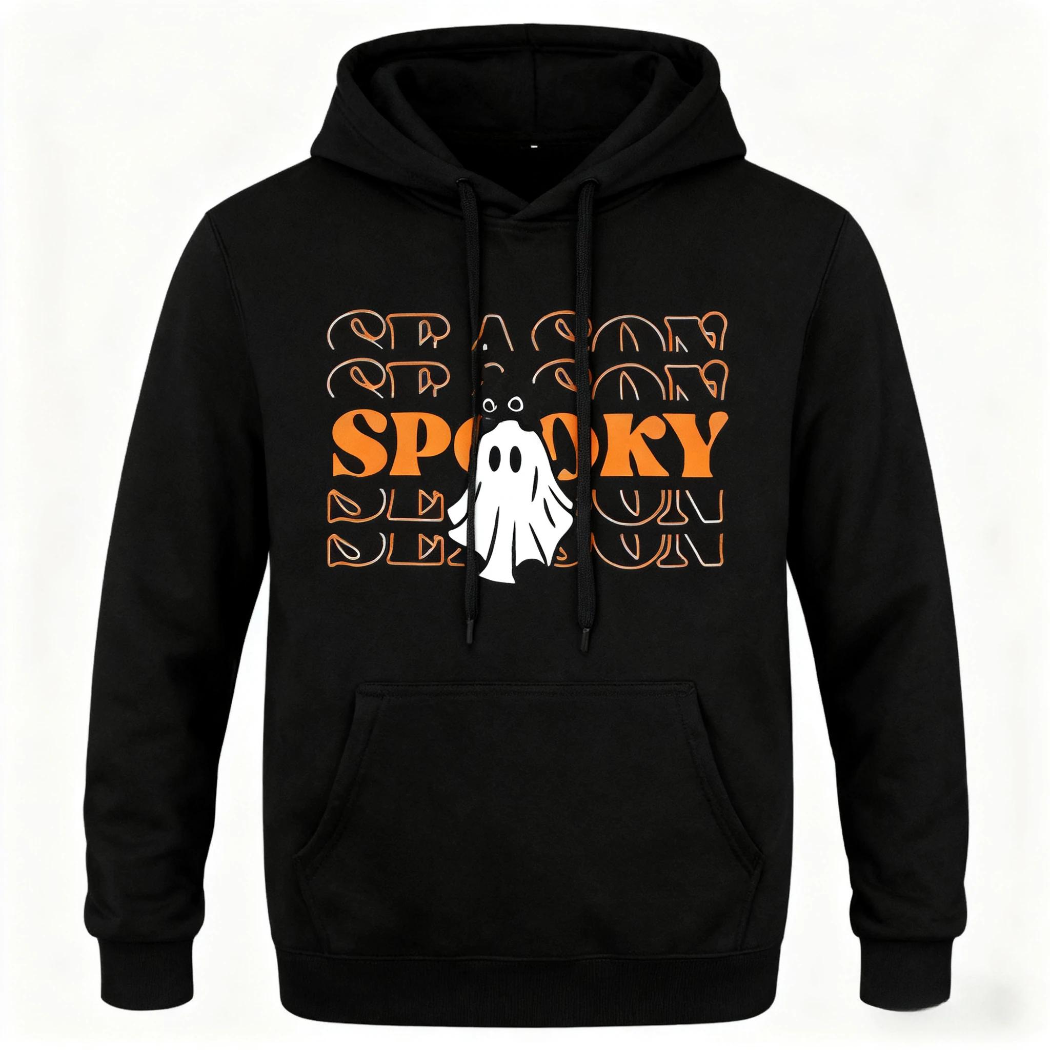 2025 Humorous Halloween Wordplay Print Sweatshirt, Witch Way to the Wine Hoodie, Spooky Fun Top for Adults Winter S