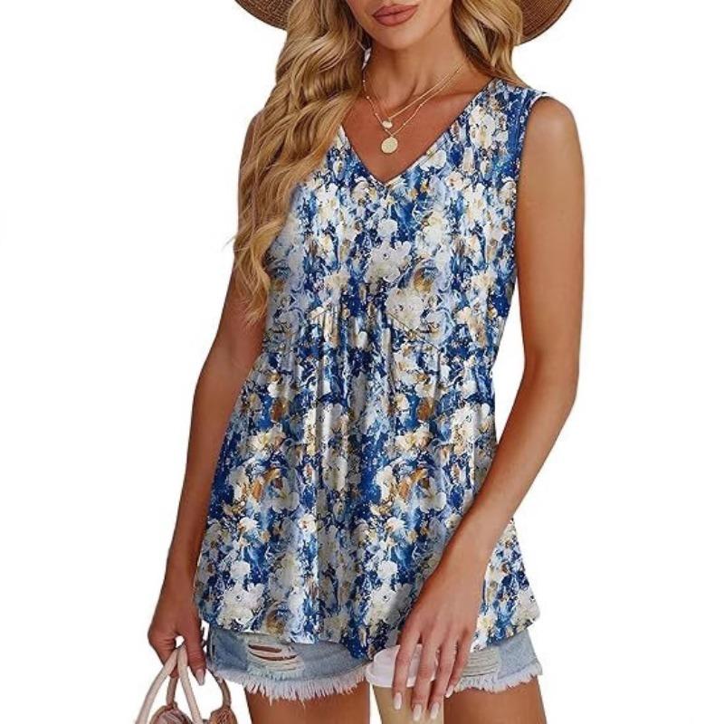 Women's Vest Fashion Elegant Ruffle Top Women's Elegant Sleeveless V-neck Doll Vest