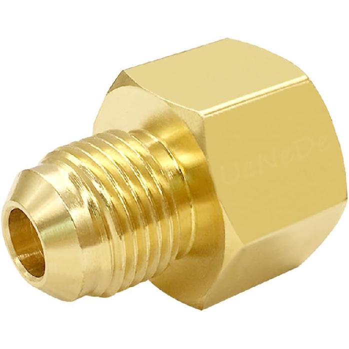 2PCS Brass Flare Coupler 1/2" Flare Female To 3/8" Flare Male Tube Gas Adapter Nipples Pipe Fittings Hose Connectors