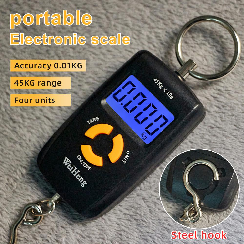45kg/10g Luggage Scales Mini Digital Scale for Fishing Travel Baggage Weight Hanging Scale Electronic Handy Pocket Weight Tool