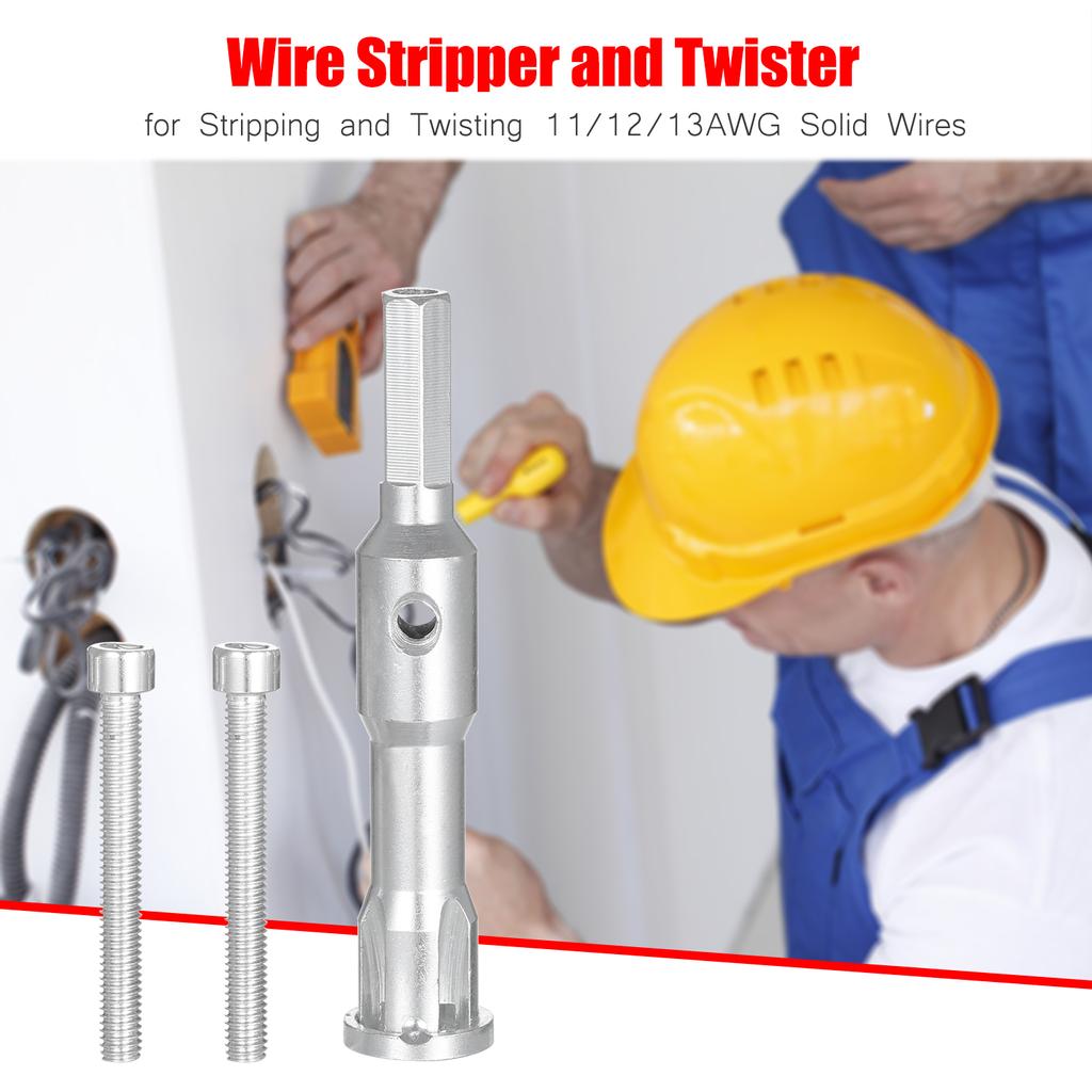 Unealtă de Răsucit Sârmă Dezizolator și Răsucitor de Sârmă pentru Dezizolat și Răsucit Sârme Solide 11/12/13AWG pentru