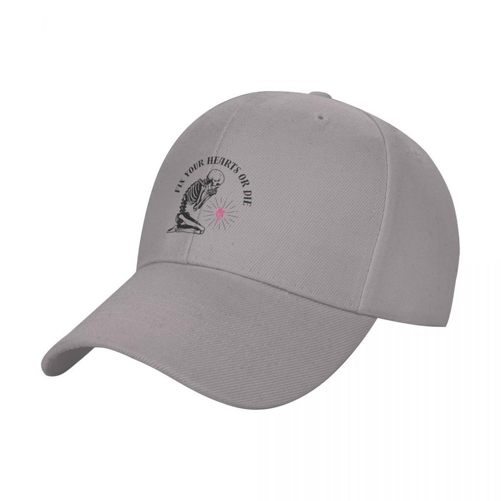 Fix your hearts or die! - Skeleton heart Baseball Cap cute Sunscreen Sunhat Rugby Women's Men's