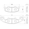 Daytona Aka Pad 79840 Brake Pad for Motorcycles, Front, For Across / Bandit 250 / ZRX400, Etc.