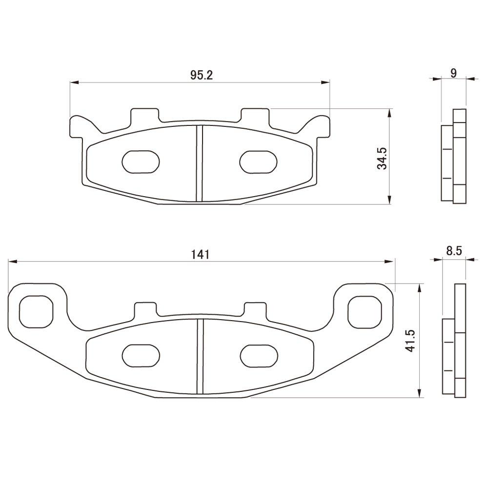 Daytona Aka Pad 79840 Brake Pad for Motorcycles, Front, For Across / Bandit 250 / ZRX400, etc.