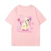 2026 Summer New Style Cotton Childrens Tshirt  Cartoon Print Little Pony Bolic Family Casual Breathable ShortSleeved Shirt