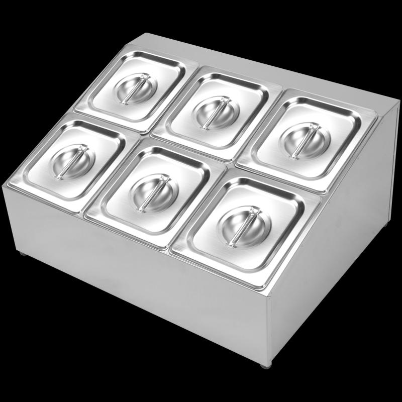 Edelstahl 6-Fach Gewürz- und Aufbewahrungsstation