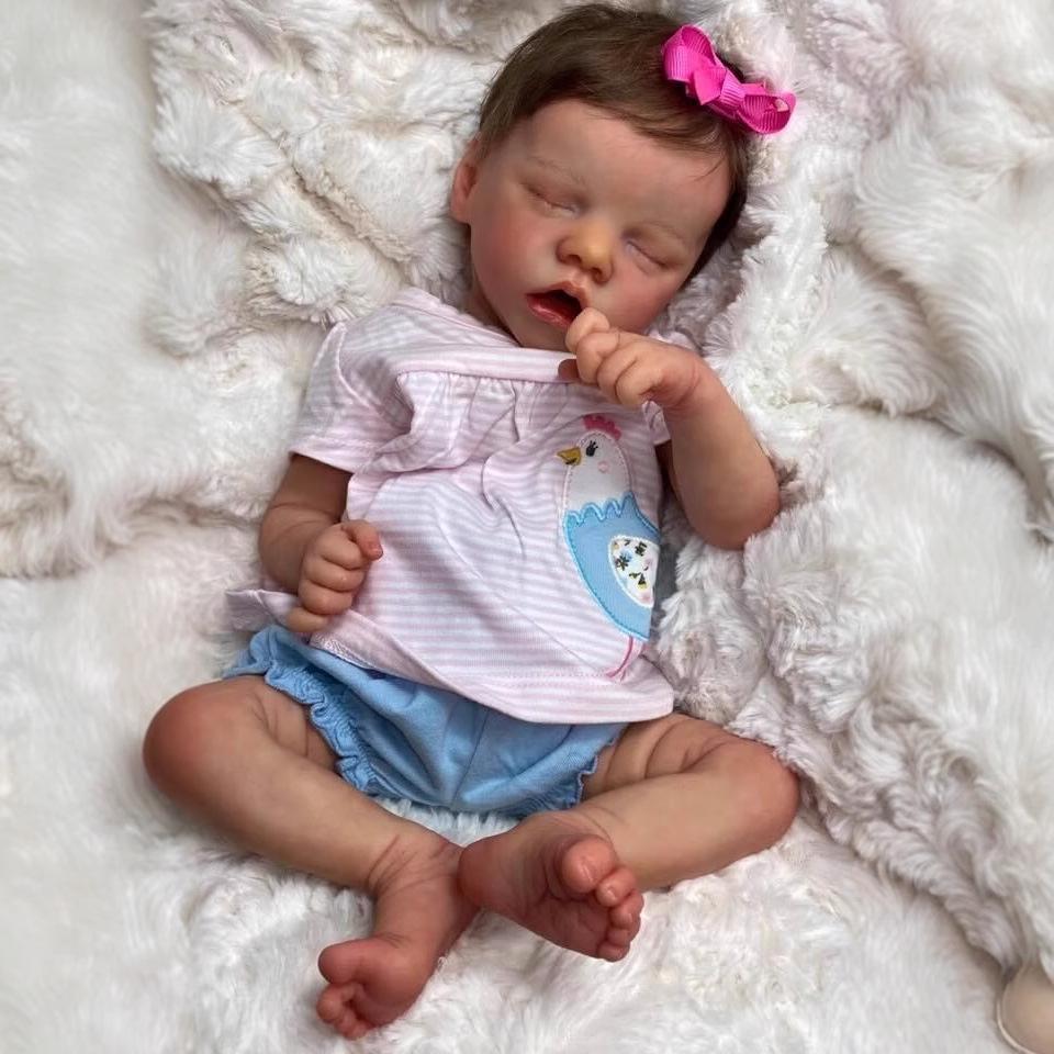 18-Zoll Reborn Zwilling A Simulationsbaby-Puppe