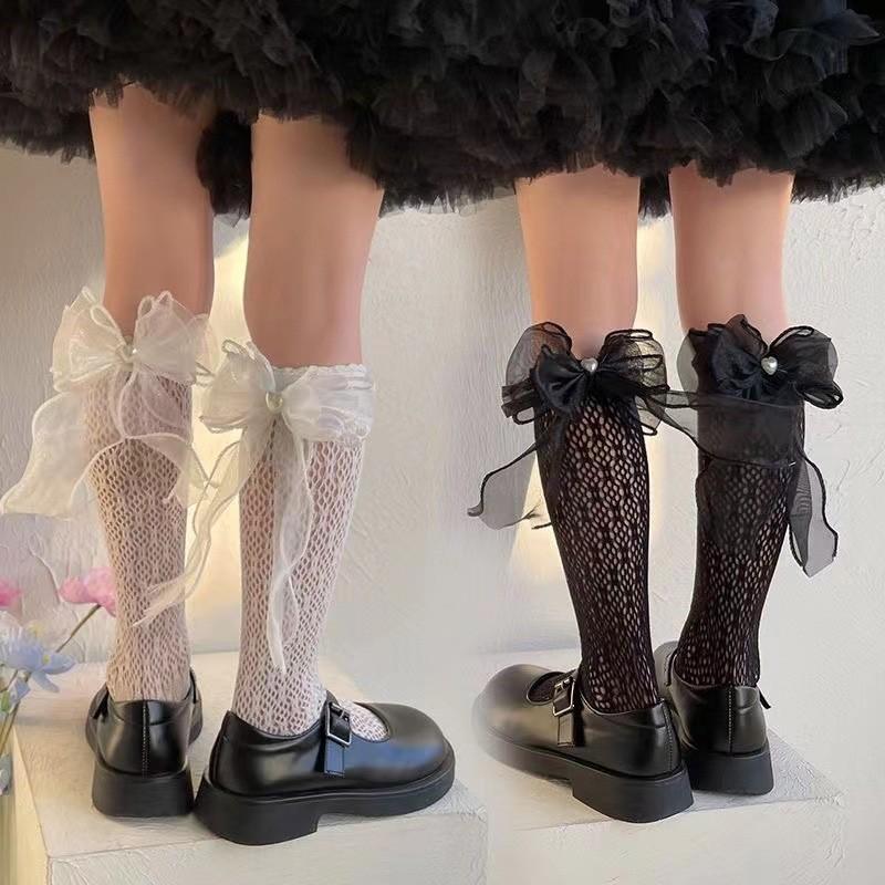 Lace Lace Children's Over-the-knee Sweat-absorbing Long Tube Socks JK Girls Mid-tube Baby Princess Socks