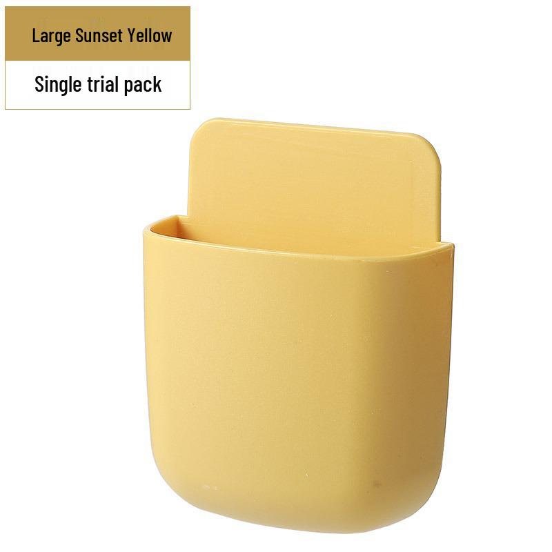 Wall-Mounted Remote Control & Phone Charging Organizer - No Drill Installation