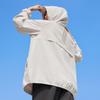 Adidas Casaco Tecido LT Cor Sólida Proteção Solar Casaco com Capuz Unissex Jaquetas Branco JJ1300