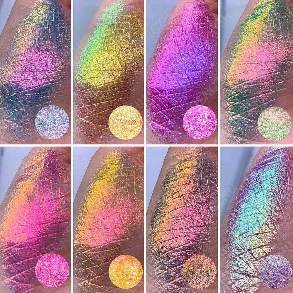 Multichrome Chameleon Eye Shadow Powder Nail Glitters Aurora Neon Rainbow Pigment Chrome Powder Iridescent Eyeshadow Nail Decors