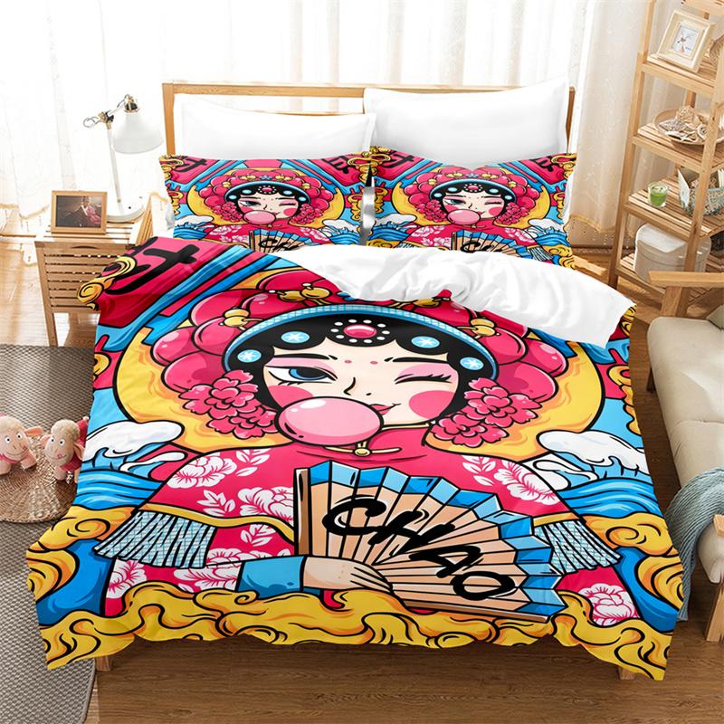 Cartoon Dragon Girl Bedding Set Bed Cover Set Lovers Bedding Kids Luxury King Size Comforter Bedding Sets Queen Duvet Cover Set