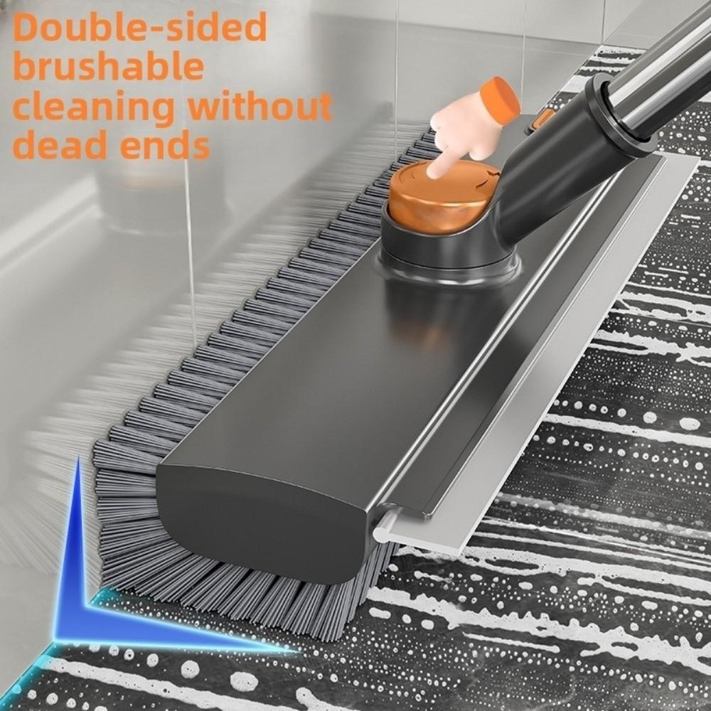 Silicone Scraper Strip Floor Cleaning Brush Stainless Steel Seam Brush  Bathroom Cleaning