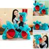 Cute Round Shark Stuffed Animal Offering Cuddly Huggable Comfort For Kids