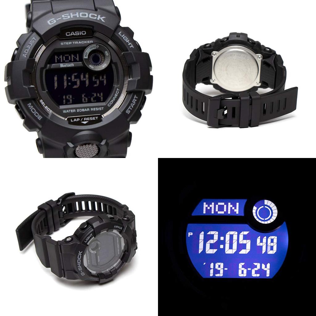 Casio G-SHOCK GBD-800-1B G-SQUAD Bluetooth Fitness Watch Step Tracker Black Men's