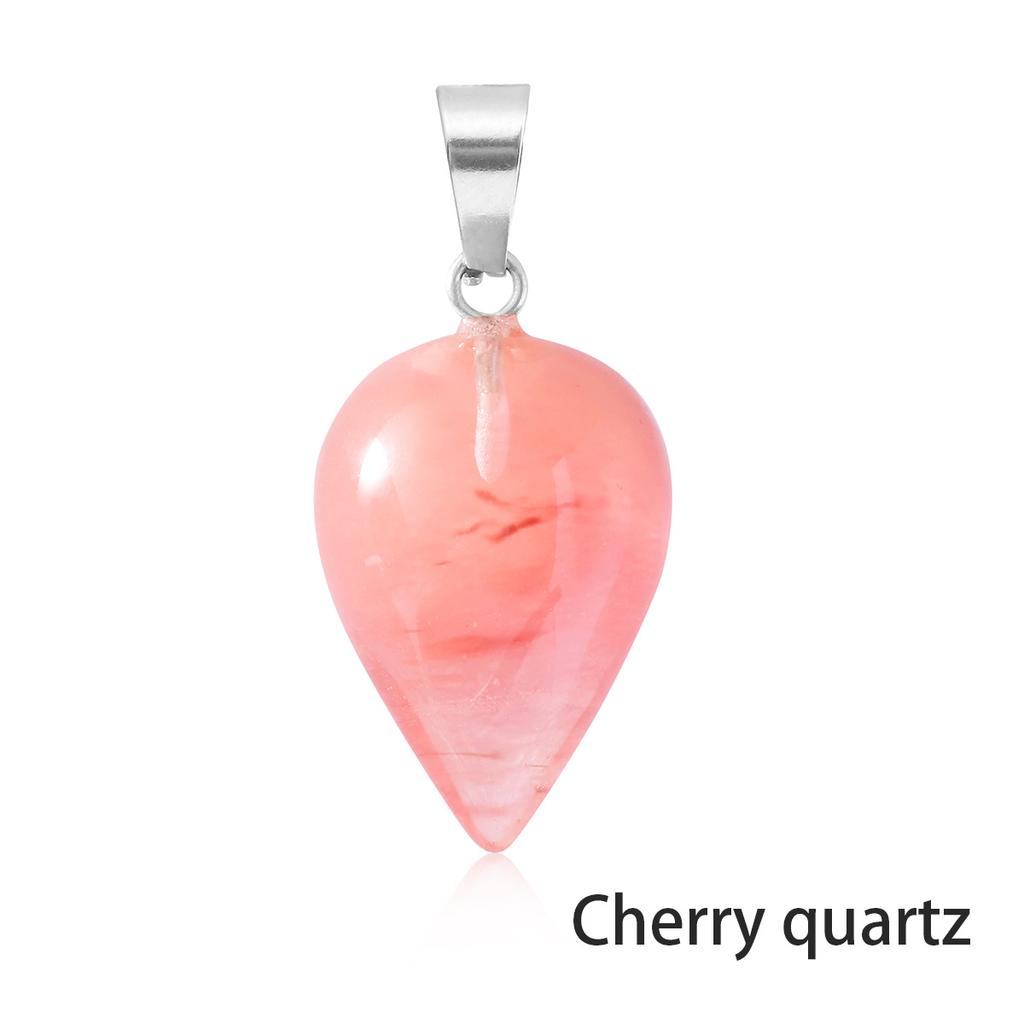 Natural Semi-Precious Gemstone Water Tears Drop Shape Pendant Healing Drop Pendant Charm Stone Necklace Pendant Jewelry
