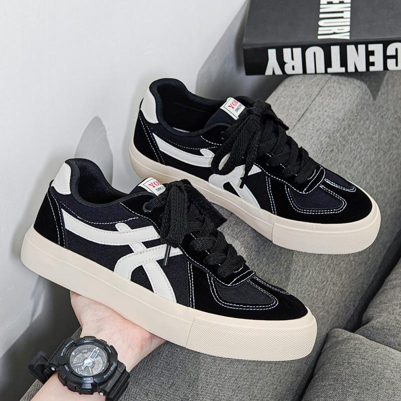 

2025 autumn new American retro moral training shoes little white shoes casual versatile men s shoes student sports skateboard shoes men s 39 чёрный