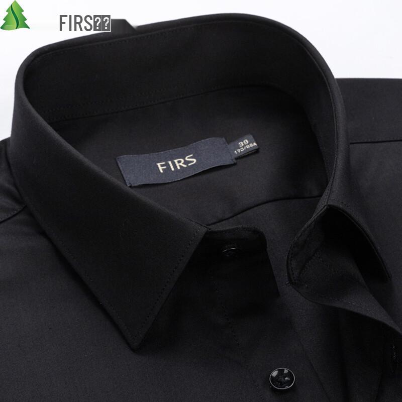 FIRS Men's Long-Sleeve Solid Business Formal Shirt
