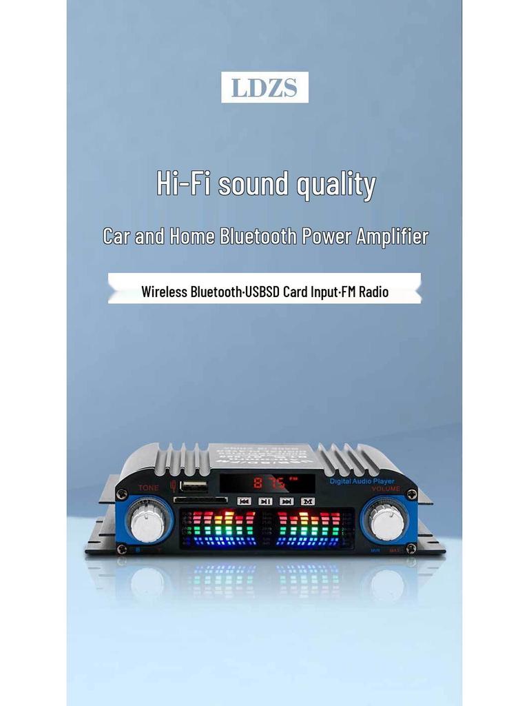 BT-998 Four-Channel Bluetooth 12V Car/Home Power Amplifier