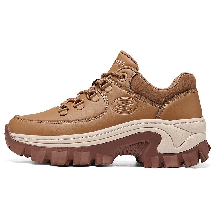 Skechers Street Series Honey Cake Shoes Comfortable Casual Versatile Height Increasing Wear Resistant Lightweight Low Top Dad Shoes 177226-WTN 35