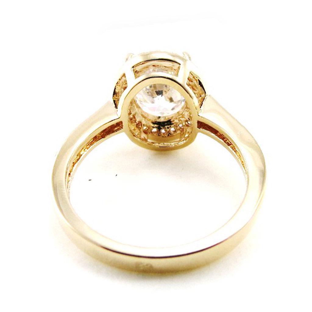 Gullbelagt Ring 'Victorina' hvitt gull - 10x12 mm