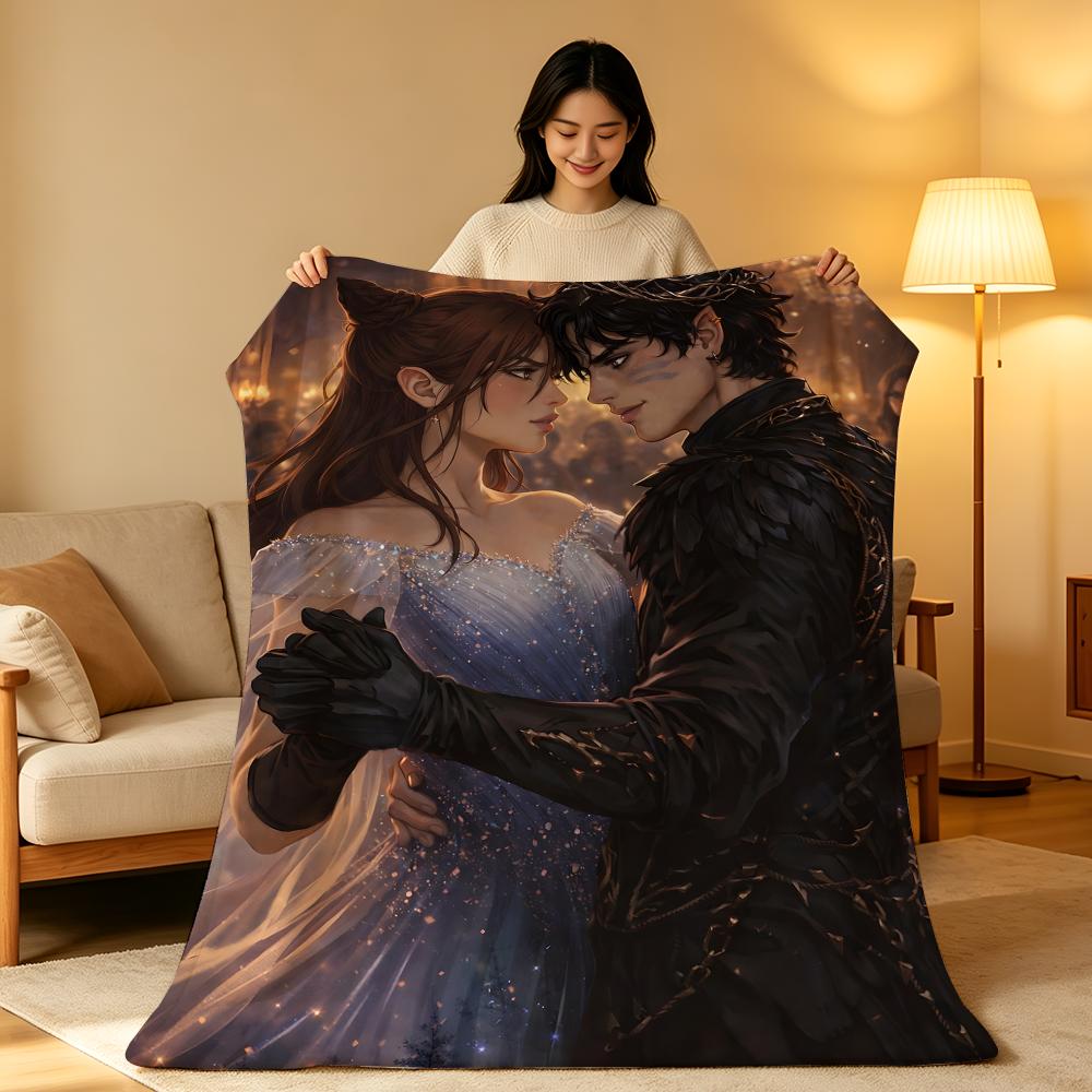 Novel T-The C-Cruel P-Prince Throw High-Density Short Plush Blanket Soft Skin-Friendly for Sofa Nap Air-Conditioned Room