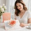 Elegant 3D Flower Greeting Card Romantic Romantic Wedding Card  For Wife Mother Sister