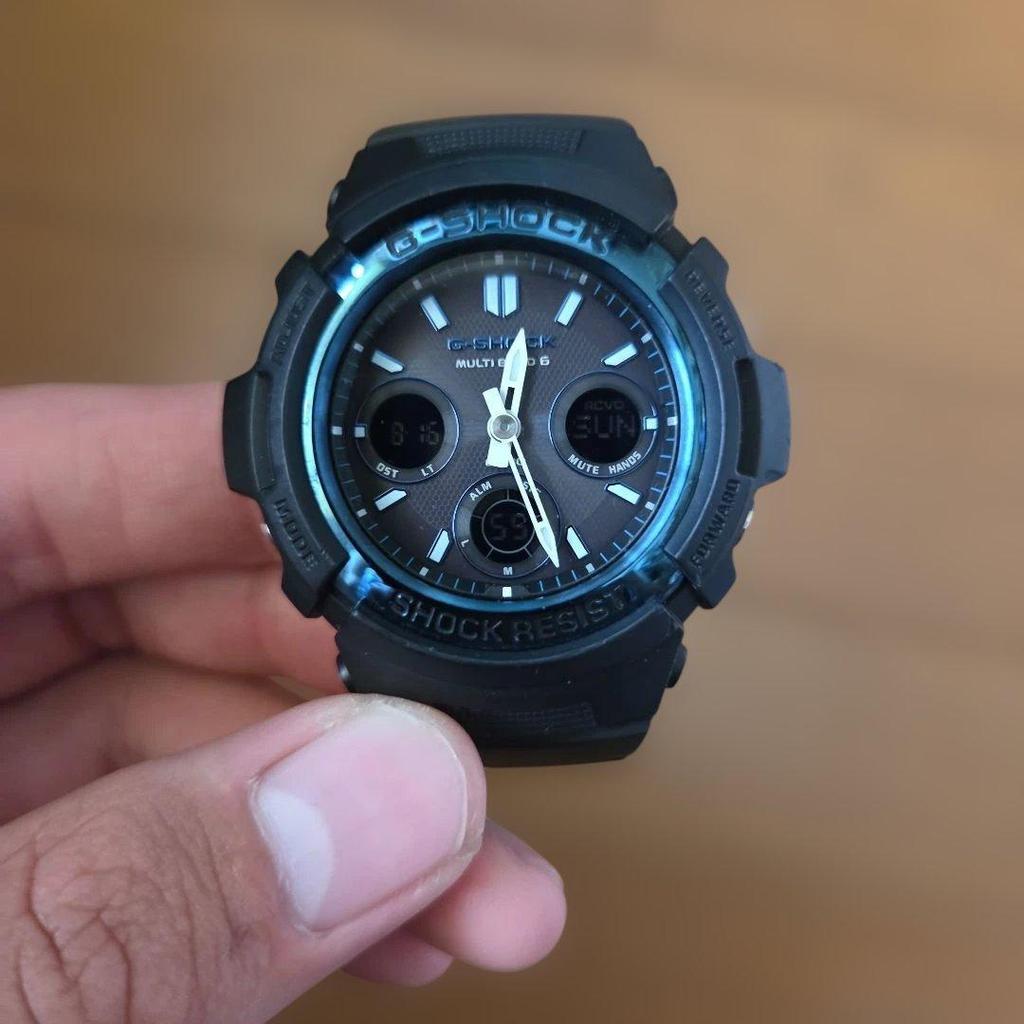 Used CASIO G-SHOCK AWG-M100A Radio Solar