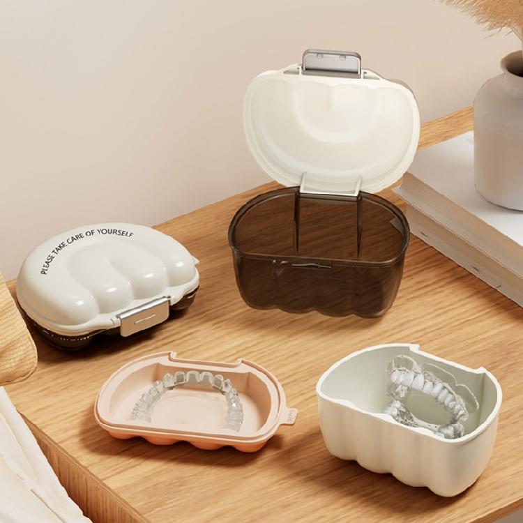 Leak Proof Storage Box For Clear Aligners Dentures Aligner Hoder with Mesh Drainage Basket Travel Essential Organiser