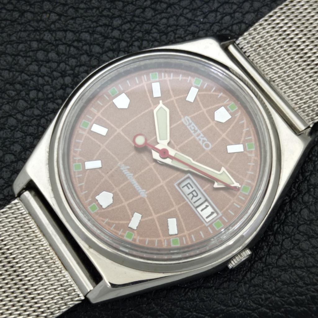 AUTOMATIC VINTAGE SEIKO JAPAN 6309A MENS BROWN COLOR DIAL WATCH A700512-5 R203-a700512