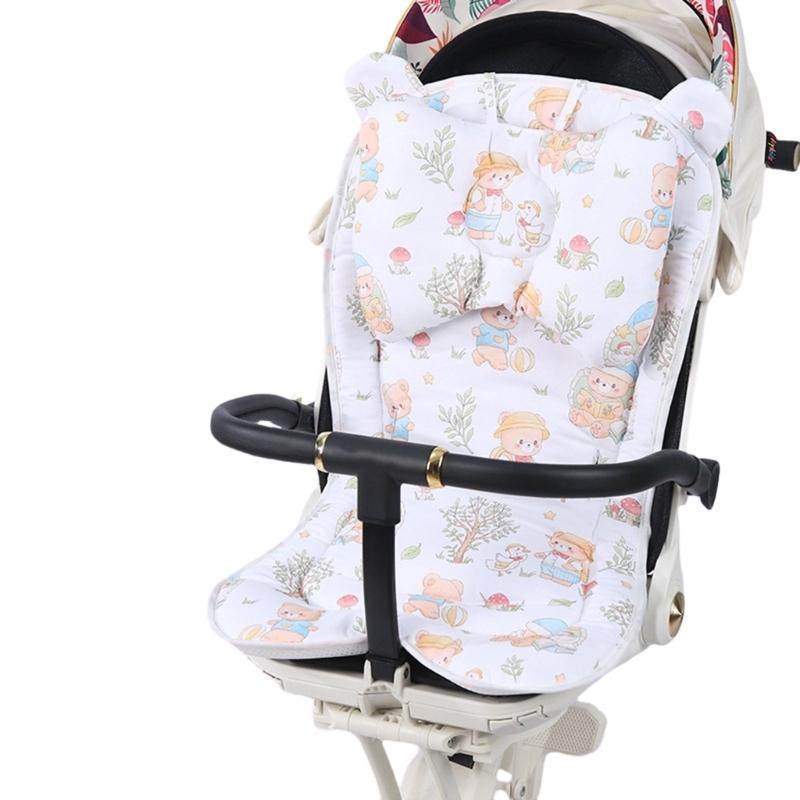 Reversible Infant Strollers Cushion Soft Breathable Pram Liner Thick Sponge Padded Universal For Baby Carriages