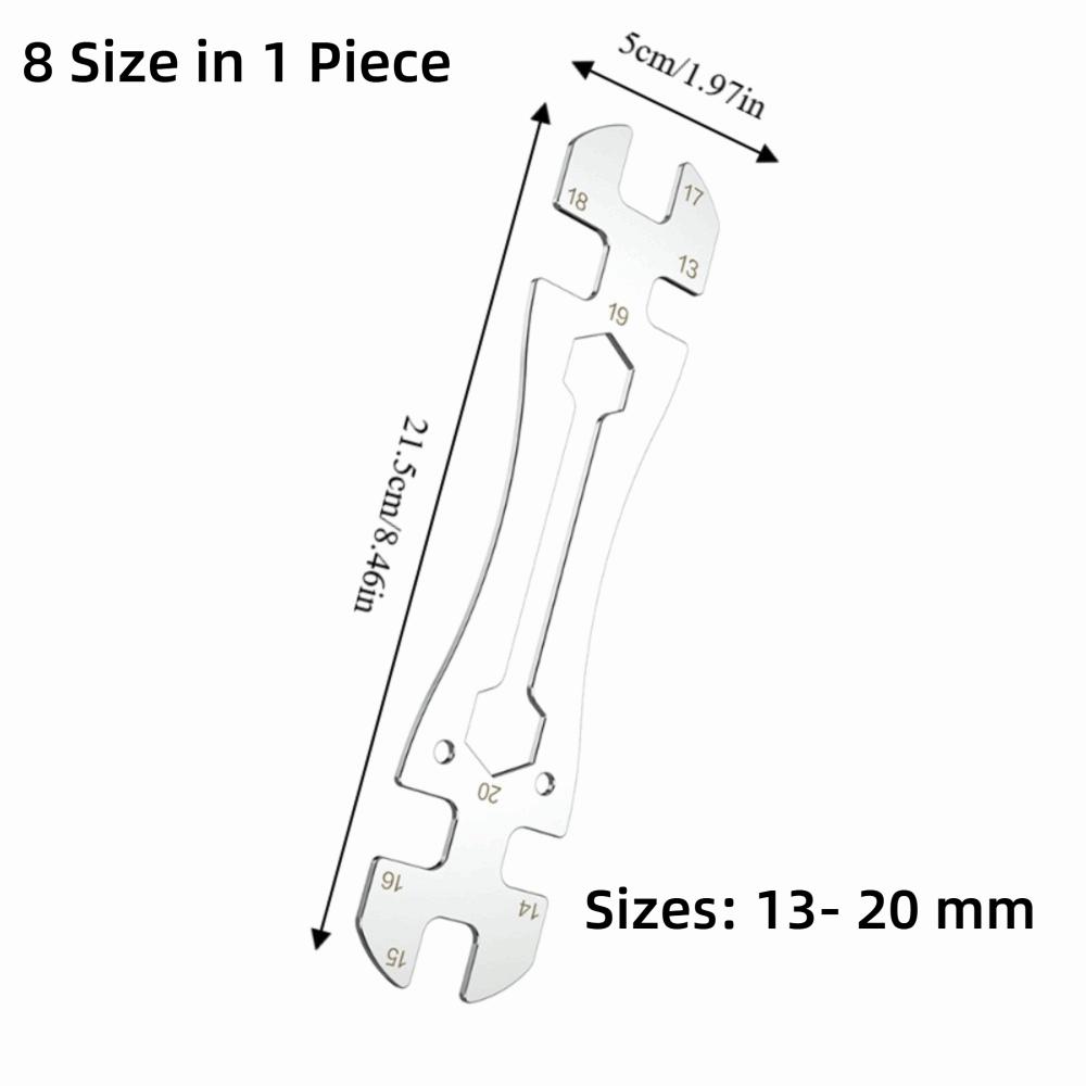 Multi-Functional Hub Cone Wrench Chrome Vanadium Steel Open-End Wrench  Home Repair