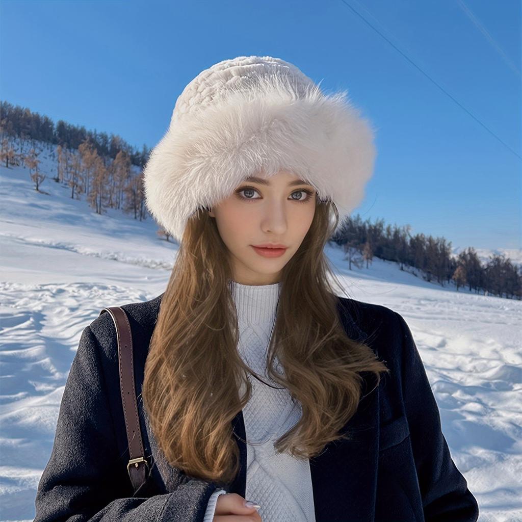 Comodo e Caldo Cappello Invernale Spesso in Peluche da Donna, Cappello Caldo Invernale, Alla Moda Invernale