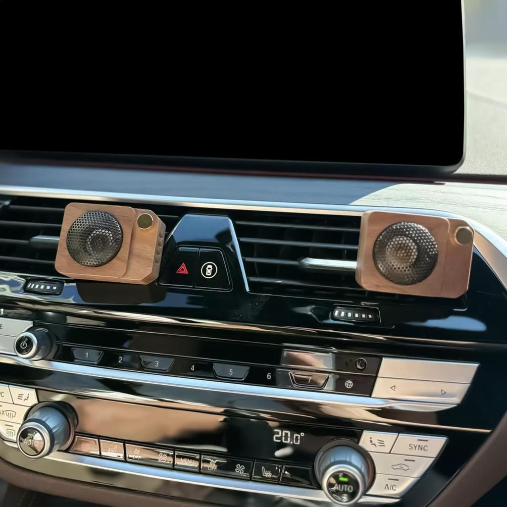 Car Fragrance Outlet Aromatherapy Fragrance Perfume Wood Speaker Air Outlet Fan Creative Auto Perfume For Auto Interior Living