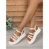 Women's Plus Size 41-42 Platform Sandals, New Summer Fairy Style Roman Shoes, Beach Sandals for Dresses