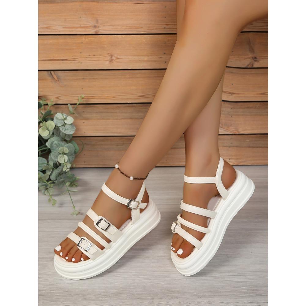 Women's Plus Size 41-42 Platform Sandals, New Summer Fairy Style Roman Shoes, Beach Sandals for Dresses