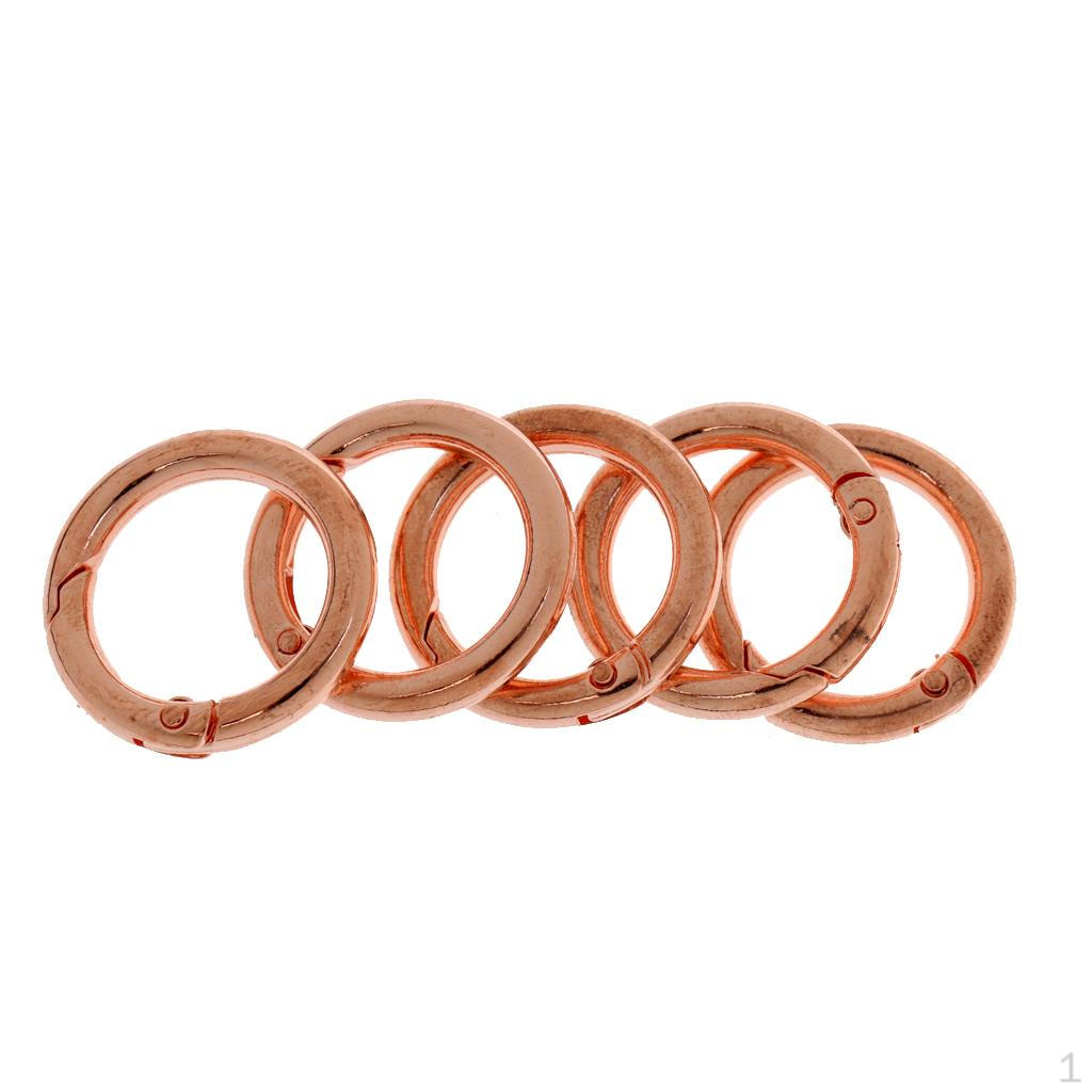 Zinc Alloy Round Carabiner Clips - Pack of 5