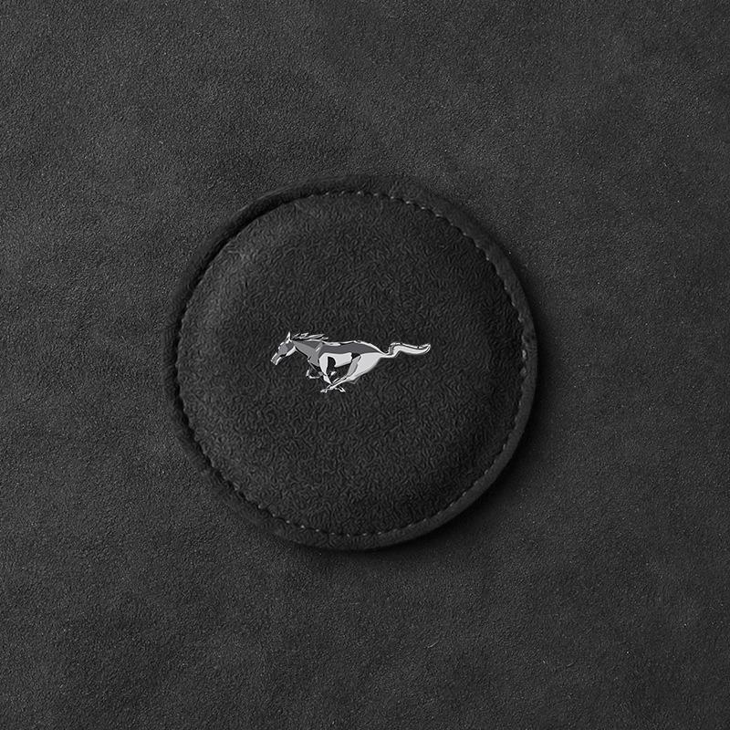 Car Cup Holder Pad PU Leather Slot Non-slip Coaster Mat For Ford Mustang SHELBY GT 500 350 Convertible V Mach E Rainproof Focus Fiesta Escape Ecosport