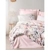 Parure de lit - 1 housse de couette 220 x 240 cm + 2 taies d'oreiller 60 x 60 cm - Satiné 100% coton - Poudre