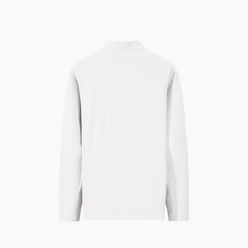 Anta Fashion Quick-Dry Breathable Comfortable Lightweight Versatile Half-High Neck Knitted Shirt Men Tops Pure-White 152547402RS-1