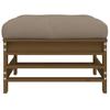 Garden Stool with Cushion Honey Brown Solid Pine Wood