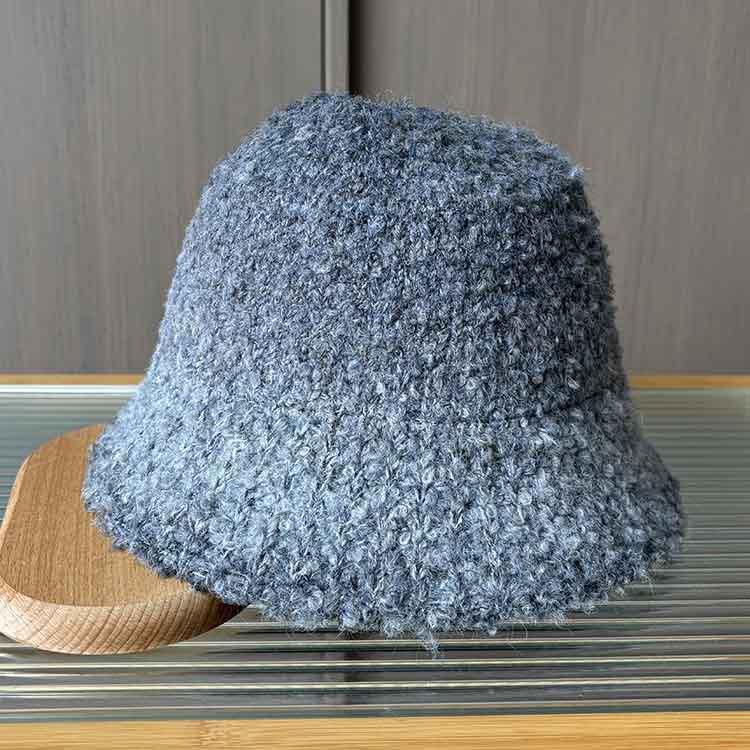 Color Matching Knitted Woolen Fisherman's Hat Children's Autumn and Winter Face Small Bucket Hat Versatile Big Head Circumference Basin Hat