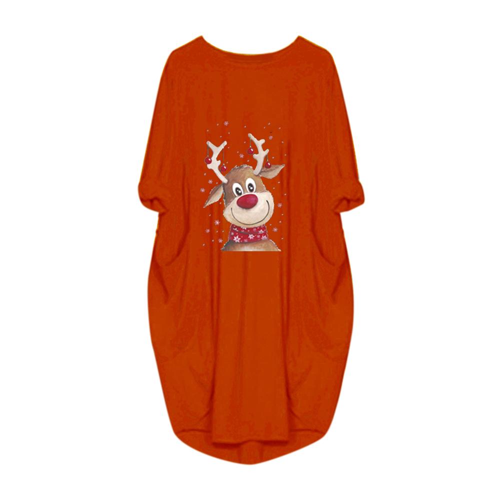 plus size orange t shirt dress