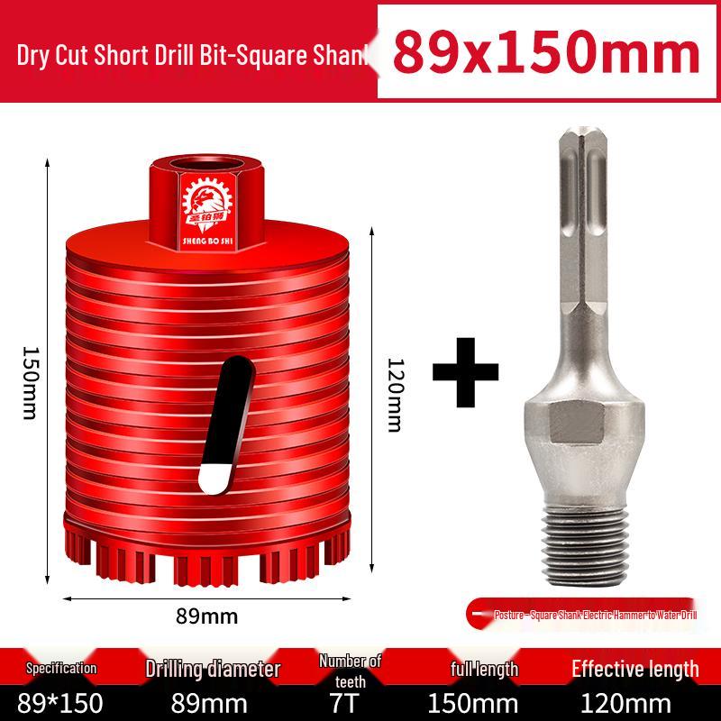 Compact Electric Hammer Water Drill Bit Set for Sharp Hole Opening in Range Hood, Wire Box, and Wall.