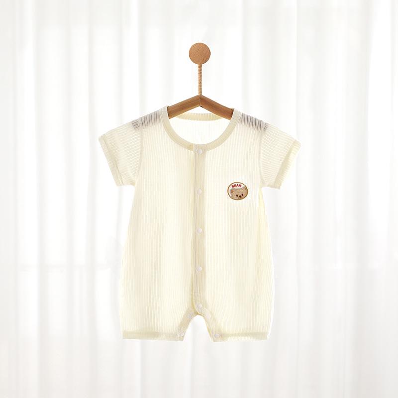 Sommarbabybodys: Klass A Kortärmad Tunn Body Pyjamas med Haremsbyxor