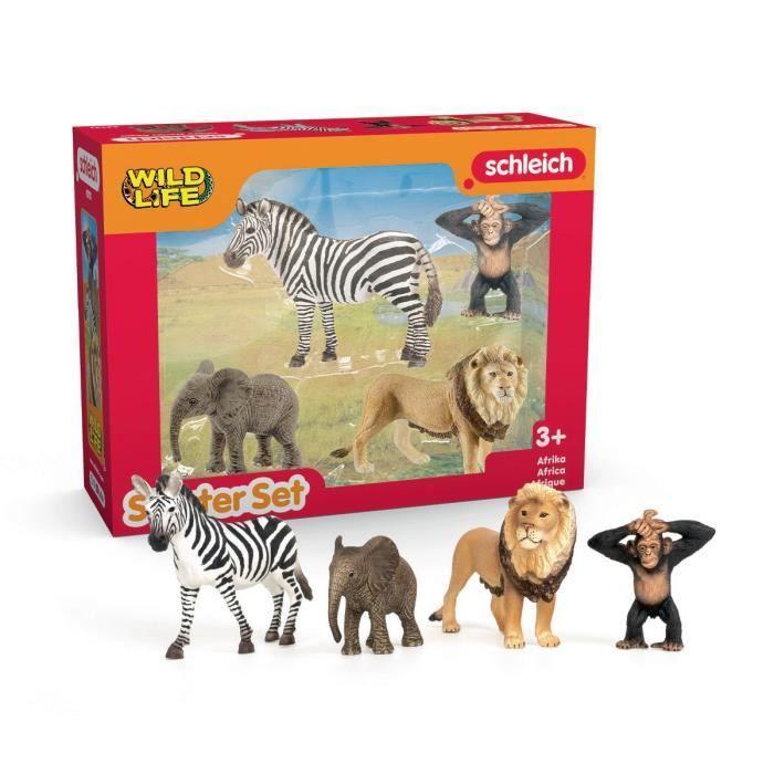 Figurine Mes premiers animaux d'Afrique, 4 figruines, Schleich 42721 Wild Life, des 3 ans