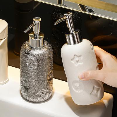 400ml Luxury Hand Sanitizer Bottle Hotel Toilet Shampoo Shower Gel Lotion Press Bottle Soap Dispenser Bathroom Accessories